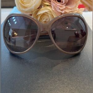 Yves Saint Laurent Brown Oversized Sunglasses